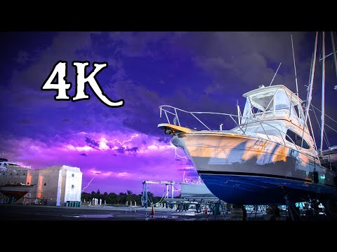 Lightning Time Lapse - 4K Lightning at the boatyard!