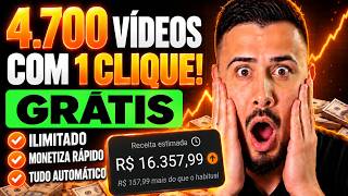 IA GRÁTIS! CRIEI CENTENAS DE VÍDEOS PARA CANAL DARK COM 1 CLIQUE (MONETIZA RÁPIDO NO YOUTUBE)