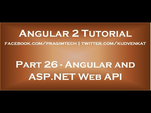 Angular and ASP NET Web API