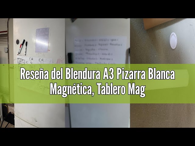 Vídeo relacionado con Blendura Pizarra Blanca Magnética A3 para Nevera con 5 Rotuladores
