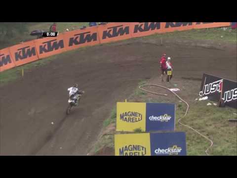 Max Anstie crash MXGP of Czech Republic MX2 Race 2 - 2016