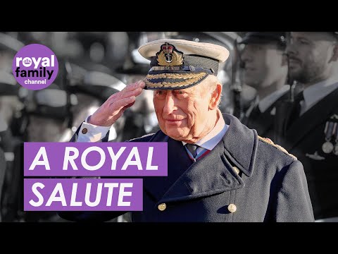 King Charles Presides Over The Lord High Admiral's Division at Britannia Royal Naval College
