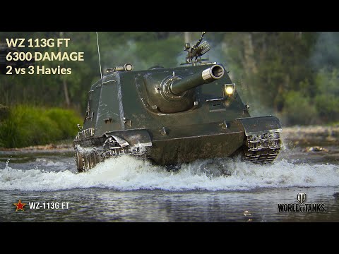 WoT Blitz / WZ113G FT/ 6300 DAMAGE/ 5 Frags vs 3 havies