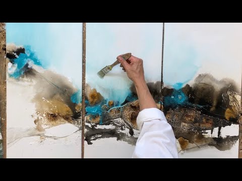 3 pieces - Beautiful effects - Mixmedia - simple Step-by-Step