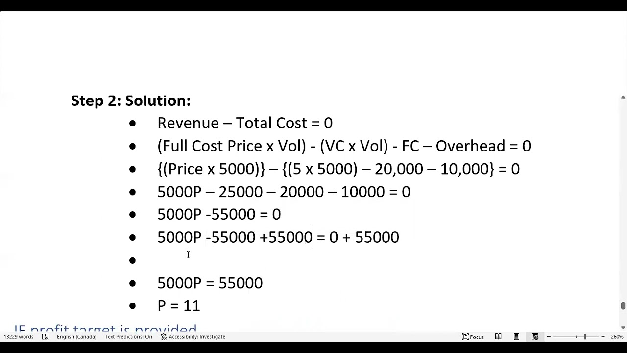 Calculate Price Using Full Cost Pricing