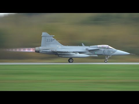 Saab JAS 39 Gripen Power - Full Afterburner Takeoffs