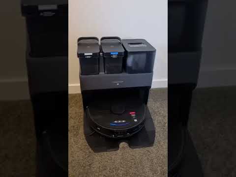 Roborock S7 MaxV Ultra docks to mop wash after return from cleaning