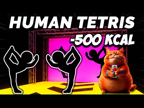 NEW HUMAN TETRIS х 2 Player Co-op👯‍♂️| –500 kcal | Immersive Interactive Warm Up #13