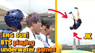 ENG SUB BTS playing underwater games  RUN BTS ENGS