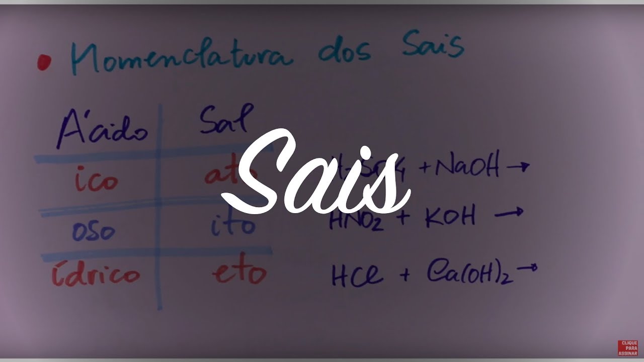 SAIS NO #ENEM  - Química Inorgânica