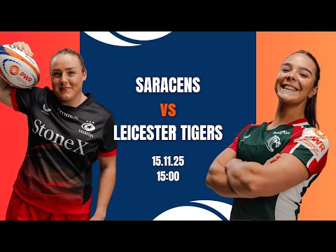 LIVE Premiership Women's Rugby | Saracens v Leicester Tigers