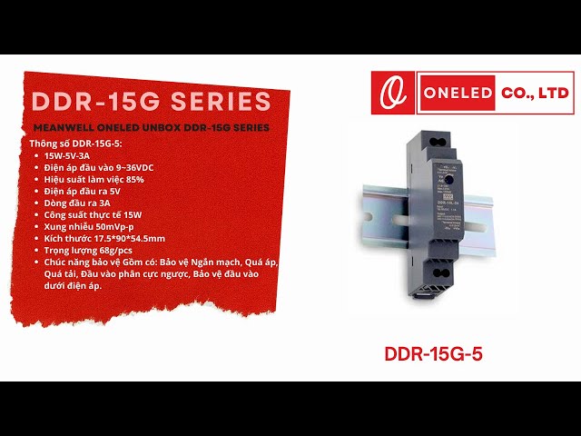 Vídeo relacionado con MEAN WELL Well DDR-15G-5 - Convertidor de carril DIN (riel DIN, 5 V/CC, 3 A, 15 W, 1 unidad)