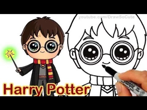 How to draw Harry potter Easy chibi || step by step