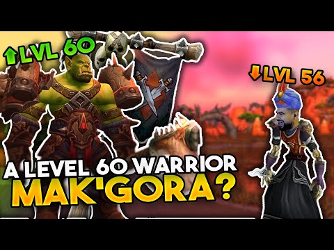 Makgora vs level 60 warrior at level 56