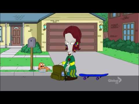 American Dad - Roger smokes weed