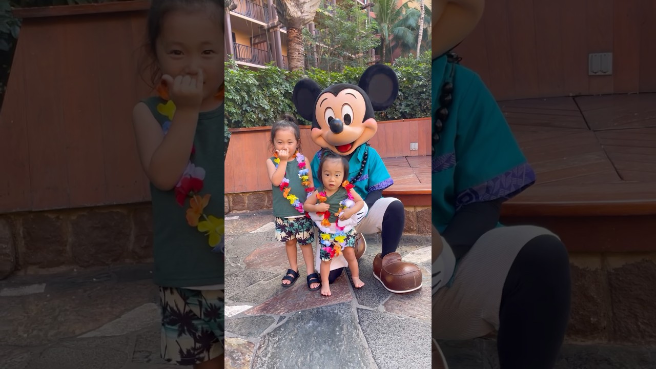 大好きなミッキーさんと😍楽しかったでしゅね♬ #るうさんパクパク #大食い #4歳男の子 #ディズニー #アウラニ #マカヒキ #ハワイ