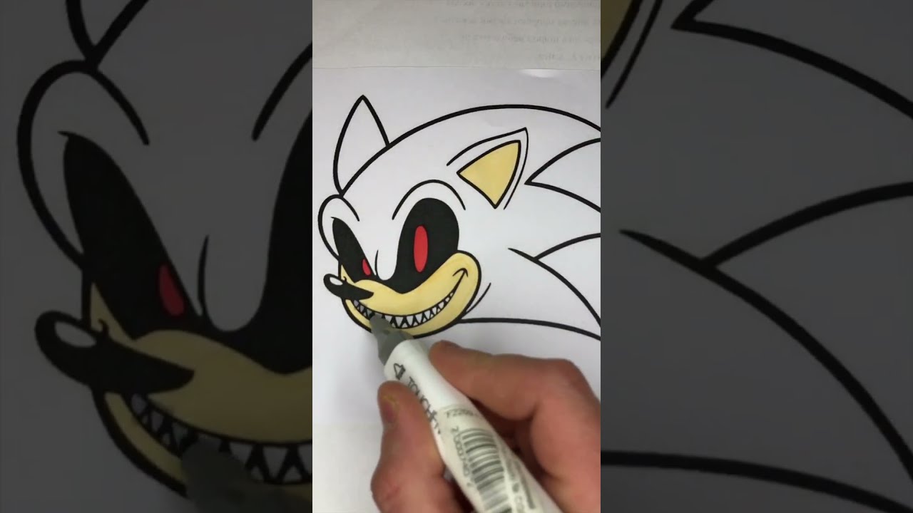 Sonic Coloring Page - How to Draw Sonic