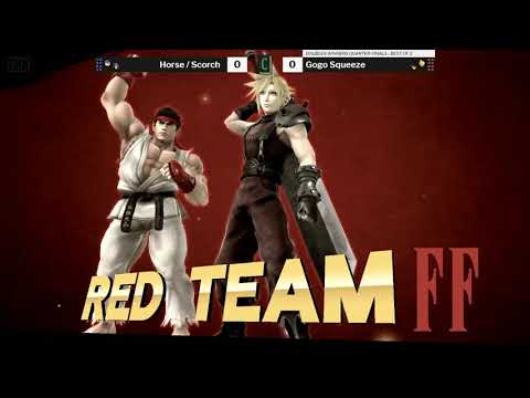 Chronicles: The End Doubles Winners Quarters - Gogo Squeeze (Red) vs Horse/Scorch (Blue)