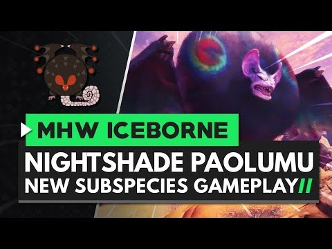 Monster Hunter World Iceborne | NIGHTSHADE PAOLUMU New Subspecies Gameplay