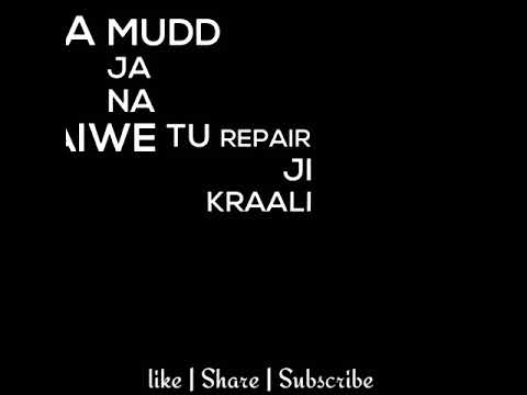 PUB G By Nitt Mann New Punjabi Song status (Black Background). Video
