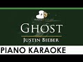 Justin Bieber - Ghost - LOWER Key (Piano Karaoke Instrumental)