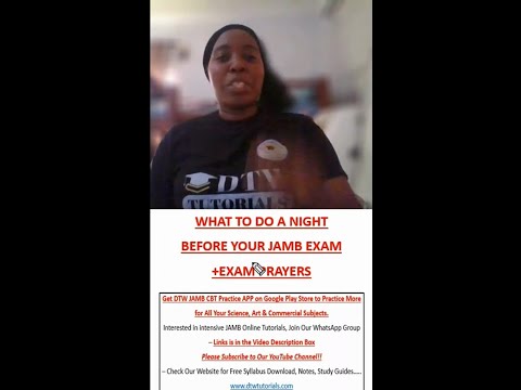 What to do a Night Before JAMB 2024 (+EXAM Prayers)