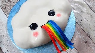 Cloud Rainbow Cake