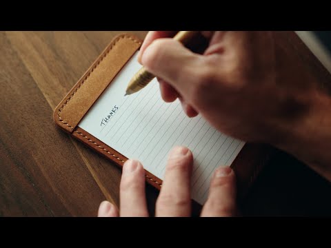 Making a Simple Handmade Leather Pocket Pad. 