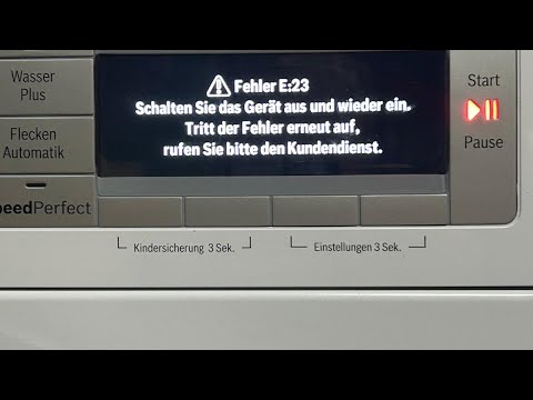 Waschmaschine Bosch Siemens E23 Fehler einfach selbst behoben, das kann jeder!
