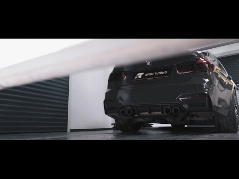 Akrapovič exhaust installation on a BMW M3