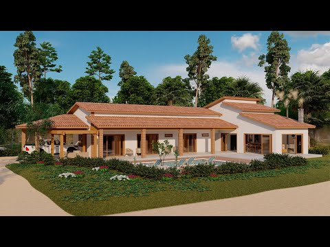 PROJETO DE CASA DE CAMPO EM L COM 3 QUARTOS| MAIS INFORMAÇÕES NA DESCRIÇÃO