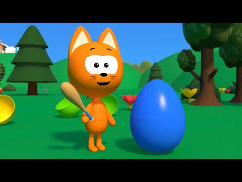 Learn colors with Kitty Kote ! Fun Yummy game with Surprise EGGS for kids