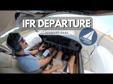 Diamond DA42 NG departing LDLO (Losinj Aerdrome) IFR