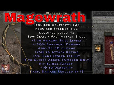 D2R Unique Items - Magewrath (Rune Bow)