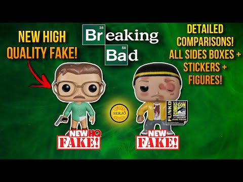 Comparisons of all new fakes by Funko POP! Breaking Bad! Walter White 158!
