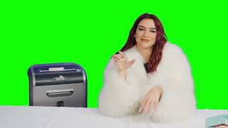 Dua Lipa shreds a question "we won't be doing that" green screen