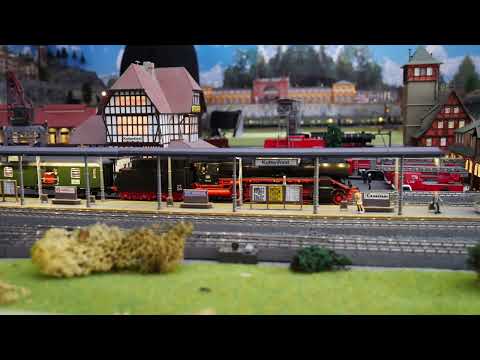 Langer Modellbahn-D-Zug im Kottenforst