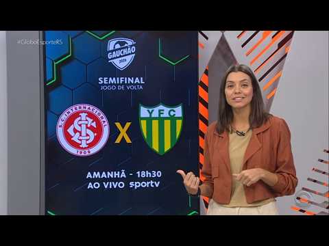 Globo Esporte RS - Inter recebe o Ypiranga no Beira-Rio em jogo que vale a vaga para final do Gaúcho