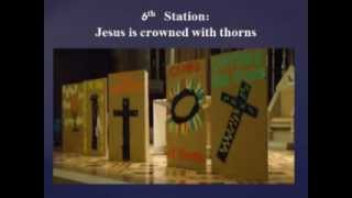 6th Scriptural Stations Jesus is crowned with thorns