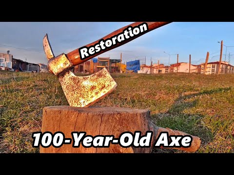 Battle Axe Restoration From 100-Year-Old Battle Axe / Relaxing Restoration