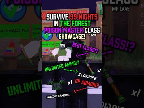 🧪NEW POISON MASTER CLASS SHOWCASE🧪 #roblox #robloxshorts #survive99nightsintheforest