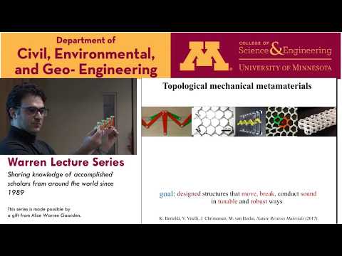 Warren Lecture Series - Vincenzo Vitelli (Oct. 26, 2018)