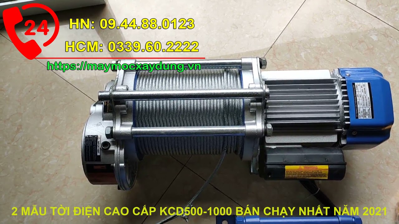 Tời điện đa năng Niki KCD500-1000 220V 100m 14 mét/phút