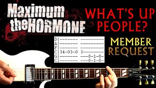 Maximum The Hormone What's Up People Guitar Lesson / Guitar Tabs / Death Note Guitar Cover