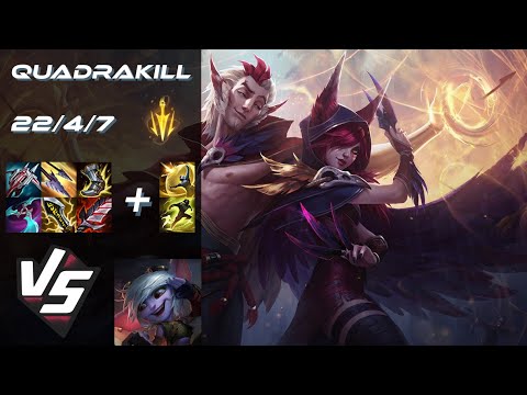 BOTTOM Xayah vs Tristana [QUADRAKILL] - EU Grandmaster Patch 25.S1.7