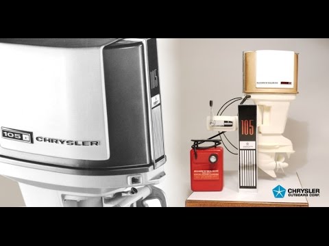 Chrysler 105HP outboard 1:9 scale model