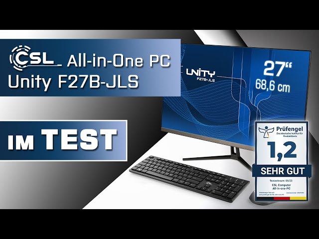 PC Tout-en-Un CSL Unity F27B-JLS, 68,58 cm (27 Pouces, 1920x1080 Full HD) -  AIO Puissant (Intel Pentium N6000 CPU 4x3300 MHz, 1000 Go SSD, 16 Go  DDR4-RAM, Windows 11 Famille), Noir 