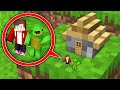 Mikey JJ Found This TINY SECRET HOUSE Minecraft Survival Maizen Challenge