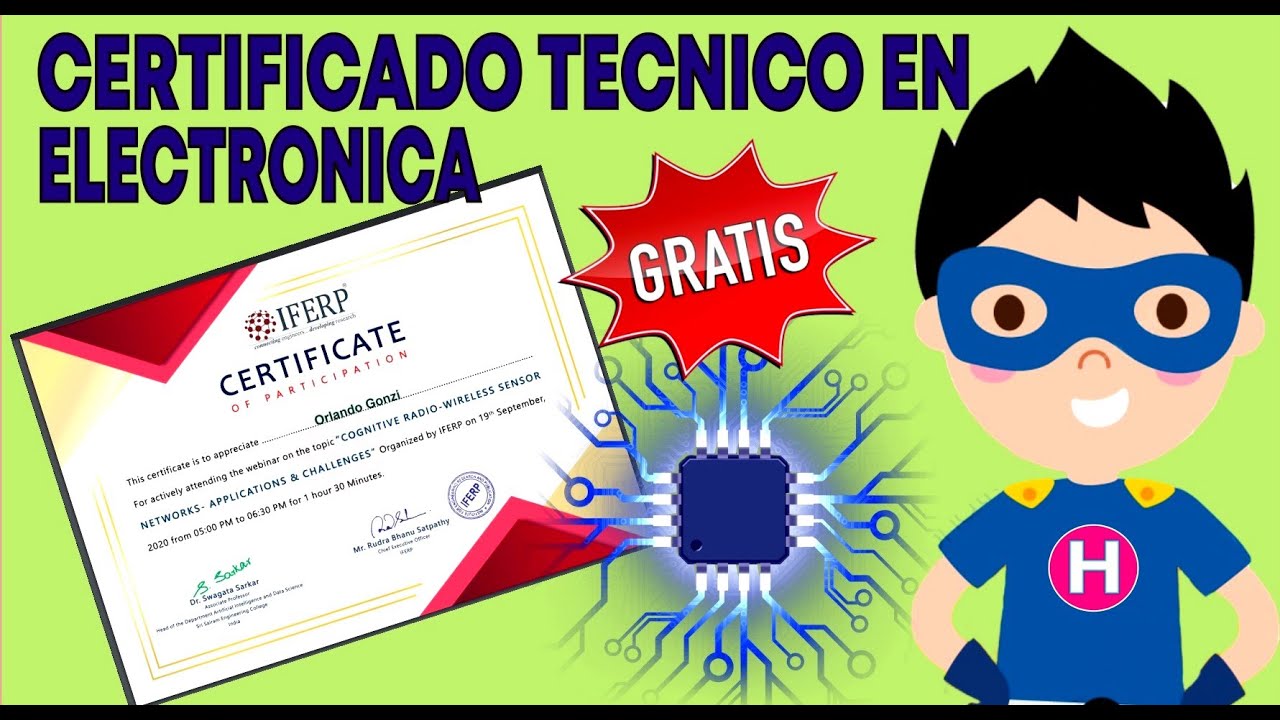 CERTIFICADO GRATUITO PARA TECNICOS ELECTRONICOS