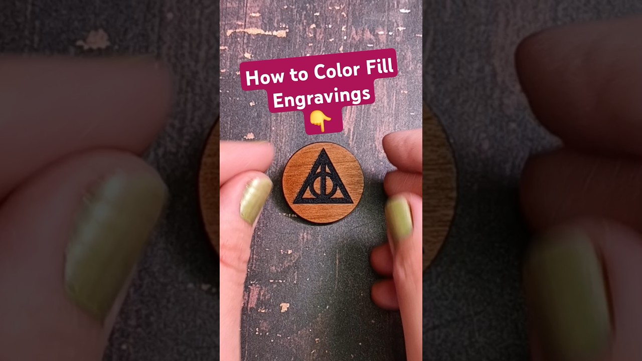 How to Fill Wood Laser Engravings with Color! 🖌 #laserengraving #lasercraft #lasercut #lasertips